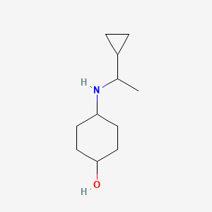 molecular formula C11H21NO B1490508 4-[(1-Cyclopropylethyl)amino]cyclohexan-1-ol CAS No. 1152825-01-8