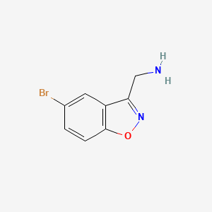 molecular formula C8H7BrN2O B1490510 (5-溴苯并[d]异噁唑-3-基)甲胺 CAS No. 748075-53-8