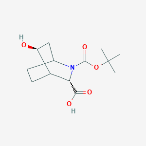 molecular formula C13H21NO5 B14905108 (3S,5S)-2-(tert-butoxycarbonyl)-5-hydroxy-2-azabicyclo[2.2.2]Octane-3-carboxylic acid 