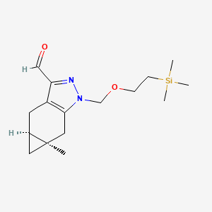 molecular formula C16H26N2O2Si B14905118 (4aS,5aR)-5a-Methyl-1-((2-(trimethylsilyl)ethoxy)methyl)-1,4,4a,5,5a,6-hexahydrocyclopropa[f]indazole-3-carbaldehyde 