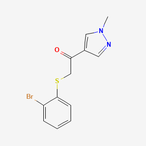 2-((2-Bromophenyl)thio)-1-(1-methyl-1h-pyrazol-4-yl)ethan-1-one