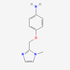 molecular formula C11H13N3O B1490514 4-[(1-methyl-1H-imidazol-2-yl)methoxy]aniline CAS No. 1146290-31-4