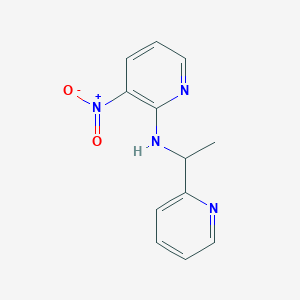 molecular formula C12H12N4O2 B14905144 3-Nitro-N-(1-(pyridin-2-yl)ethyl)pyridin-2-amine 