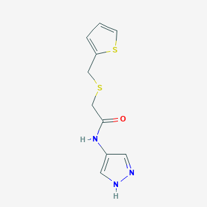 n-(1h-Pyrazol-4-yl)-2-((thiophen-2-ylmethyl)thio)acetamide