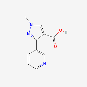 molecular formula C10H9N3O2 B1490518 1-methyl-3-(pyridin-3-yl)-1H-pyrazole-4-carboxylic acid CAS No. 1152510-52-5