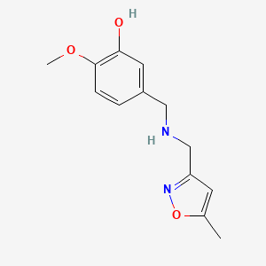 molecular formula C13H16N2O3 B14905182 2-Methoxy-5-((((5-methylisoxazol-3-yl)methyl)amino)methyl)phenol 