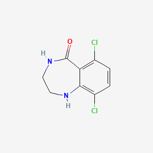 molecular formula C9H8Cl2N2O B14905194 6,9-Dichloro-1,2,3,4-tetrahydro-5H-benzo[e][1,4]diazepin-5-one 