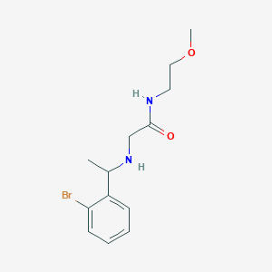 molecular formula C13H19BrN2O2 B14905231 2-((1-(2-Bromophenyl)ethyl)amino)-n-(2-methoxyethyl)acetamide 