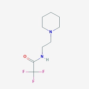 molecular formula C9H15F3N2O B14905237 2,2,2-trifluoro-N-(2-piperidylethyl)acetamide 