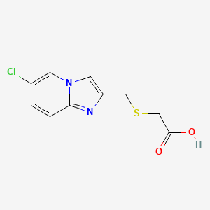 2-[({6-Chloroimidazo[1,2-a]pyridin-2-yl}methyl)sulfanyl]acetic acid