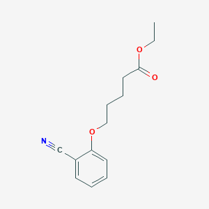 molecular formula C14H17NO3 B14905254 Ethyl 5-(2-cyanophenoxy)pentanoate 