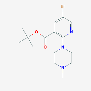 molecular formula C15H22BrN3O2 B1490526 5-Bromo-2-(4-methyl-piperazin-1-yl)-nicotinic acid tert-butyl ester CAS No. 2206265-67-8