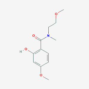 molecular formula C12H17NO4 B14905261 2-hydroxy-4-methoxy-N-(2-methoxyethyl)-N-methylbenzamide 