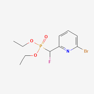 molecular formula C10H14BrFNO3P B14905276 Diethyl ((6-bromopyridin-2-yl)fluoromethyl)phosphonate 