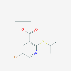 molecular formula C13H18BrNO2S B1490529 5-Bromo-2-isopropylsulfanyl-nicotinic acid tert-butyl ester CAS No. 2205505-58-2