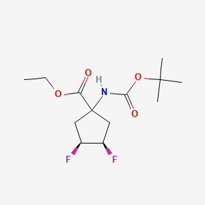 rel-(3R,4S)-Ethyl 1-((tert-butoxycarbonyl)amino)-3,4-difluorocyclopentanecarboxylate