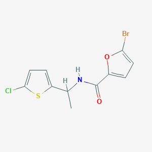 molecular formula C11H9BrClNO2S B14905374 5-Bromo-N-(1-(5-chlorothiophen-2-yl)ethyl)furan-2-carboxamide 