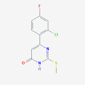 6-(2-chloro-4-fluorophenyl)-2-(methylthio)pyrimidin-4(3H)-one