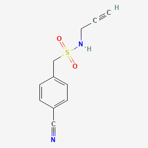 molecular formula C11H10N2O2S B14905381 1-(4-cyanophenyl)-N-(prop-2-yn-1-yl)methanesulfonamide 