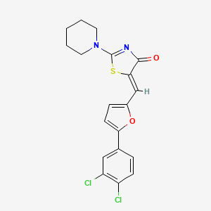 (Z)-5-((5-(3,4-dichlorophenyl)furan-2-yl)methylene)-2-(piperidin-1-yl)thiazol-4(5H)-one