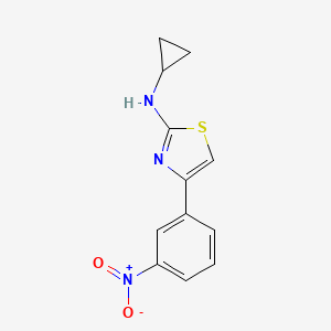 molecular formula C12H11N3O2S B14905425 n-Cyclopropyl-4-(3-nitrophenyl)thiazol-2-amine 