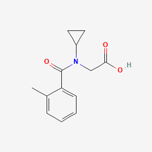 molecular formula C13H15NO3 B14905435 n-Cyclopropyl-n-(2-methylbenzoyl)glycine 