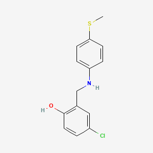 4-Chloro-2-({[4-(methylsulfanyl)phenyl]amino}methyl)phenol