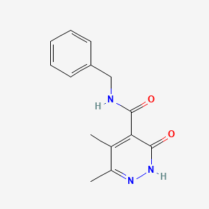 molecular formula C14H15N3O2 B14905484 N-benzyl-5,6-dimethyl-3-oxo-2,3-dihydropyridazine-4-carboxamide 