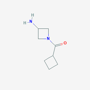 molecular formula C8H14N2O B1490550 1-环丁烷羰基氮杂环丁烷-3-胺 CAS No. 1343023-72-2