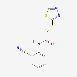 2-((1,3,4-Thiadiazol-2-yl)thio)-N-(2-cyanophenyl)acetamide