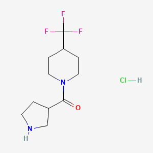 Pyrrolidin-3-yl(4-(trifluoromethyl)piperidin-1-yl)methanone hydrochloride