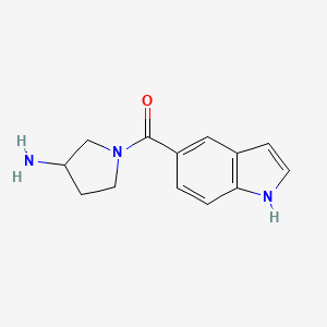 molecular formula C13H15N3O B1490551 (3-aminopyrrolidin-1-yl)(1H-indol-5-yl)methanone CAS No. 1406821-44-0