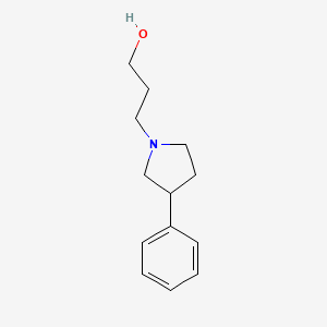 molecular formula C13H19NO B14905517 3-(3-Phenylpyrrolidin-1-yl)propan-1-ol 