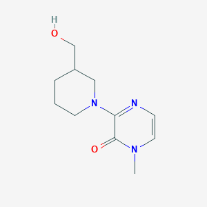 molecular formula C11H17N3O2 B1490552 3-(3-(hydroxymethyl)piperidin-1-yl)-1-methylpyrazin-2(1H)-one CAS No. 1344041-15-1