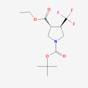 molecular formula C13H20F3NO4 B14905540 1-(tert-Butyl) 3-ethyl (3R,4R)-4-(trifluoromethyl)pyrrolidine-1,3-dicarboxylate CAS No. 1428776-53-7