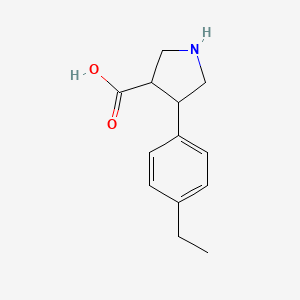 4-(4-Ethylphenyl)pyrrolidine-3-carboxylic acid