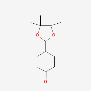 molecular formula C13H22O3 B14905590 4-(4,4,5,5-Tetramethyl-1,3-dioxolan-2-yl)cyclohexanone 