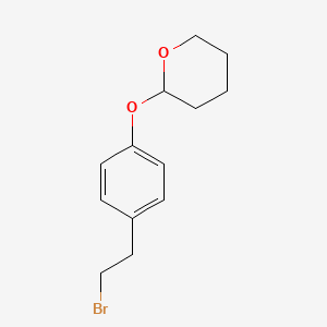 molecular formula C13H17BrO2 B14905601 2-(4-(2-Bromoethyl)phenoxy)tetrahydro-2H-pyran 