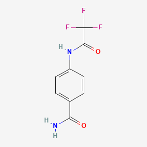 molecular formula C9H7F3N2O2 B14905605 4-[(Trifluoroacetyl)amino]benzamide 