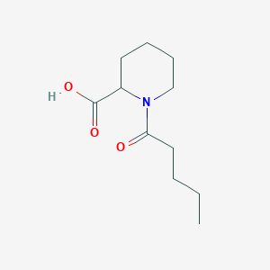 molecular formula C11H19NO3 B14905619 1-Pentanoylpiperidine-2-carboxylic acid 