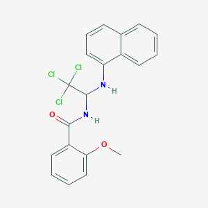 2-methoxy-N-[2,2,2-trichloro-1-(naphthalen-1-ylamino)ethyl]benzamide