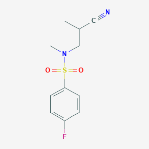 molecular formula C11H13FN2O2S B14905643 n-(2-Cyanopropyl)-4-fluoro-n-methylbenzenesulfonamide 