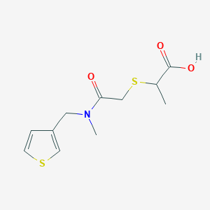 molecular formula C11H15NO3S2 B14905647 2-((2-(Methyl(thiophen-3-ylmethyl)amino)-2-oxoethyl)thio)propanoic acid 