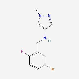 molecular formula C11H11BrFN3 B14905674 n-(5-Bromo-2-fluorobenzyl)-1-methyl-1h-pyrazol-4-amine 