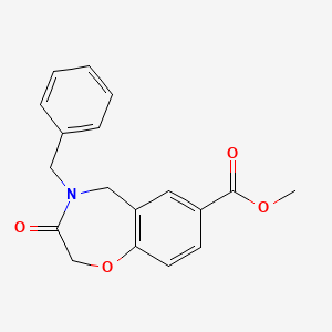 molecular formula C18H17NO4 B14905704 Methyl 4-benzyl-3-oxo-2,3,4,5-tetrahydrobenzo[f][1,4]oxazepine-7-carboxylate 