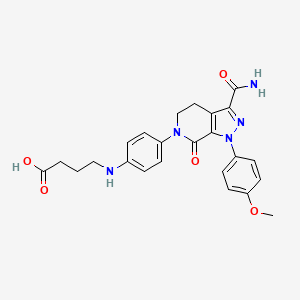 4-((4-(3-Carbamoyl-1-(4-methoxyphenyl)-7-oxo-1,4,5,7-tetrahydro-6H-pyrazolo[3,4-c]pyridin-6-yl)phenyl)amino)butanoic acid