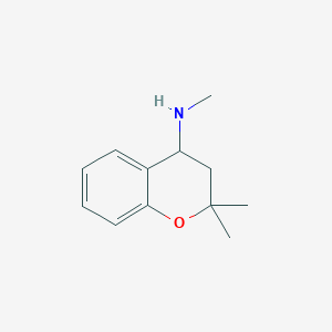 molecular formula C12H17NO B1490572 N,2,2-trimethyl-3,4-dihydro-2H-1-benzopyran-4-amine CAS No. 1343111-92-1