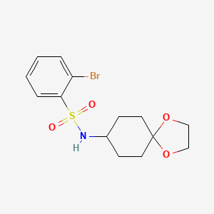 molecular formula C14H18BrNO4S B14905729 2-bromo-N-(1,4-dioxaspiro[4.5]decan-8-yl)benzenesulfonamide 