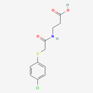 molecular formula C11H12ClNO3S B14905746 3-(2-((4-Chlorophenyl)thio)acetamido)propanoic acid 