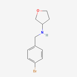 N-[(4-bromophenyl)methyl]oxolan-3-amine